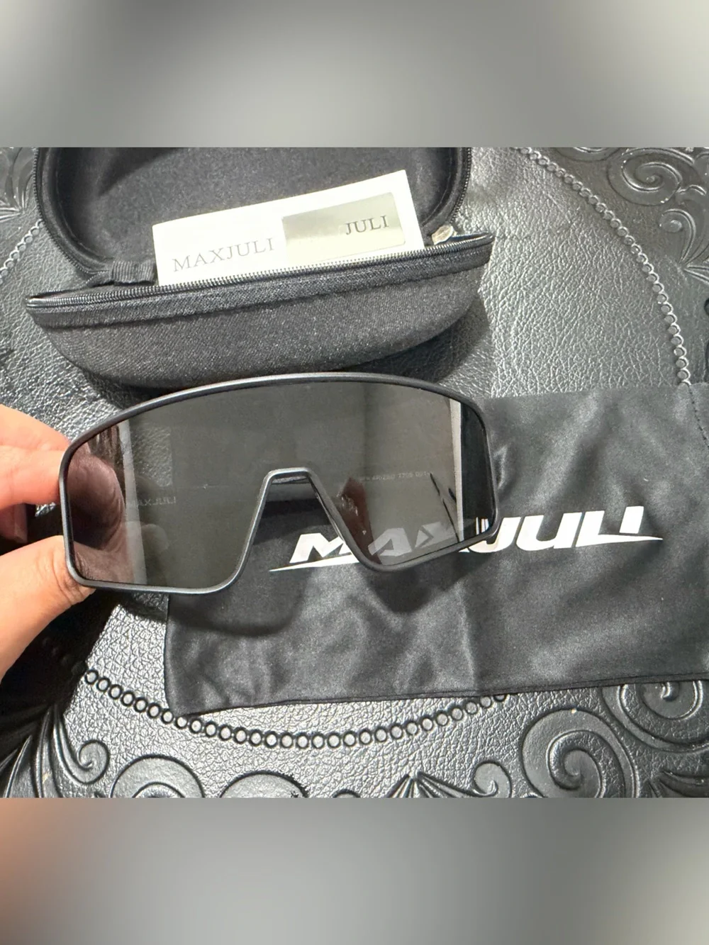 Maxjuli Kids Black Shield Sunglasses - Sporty Full-Cover Protection